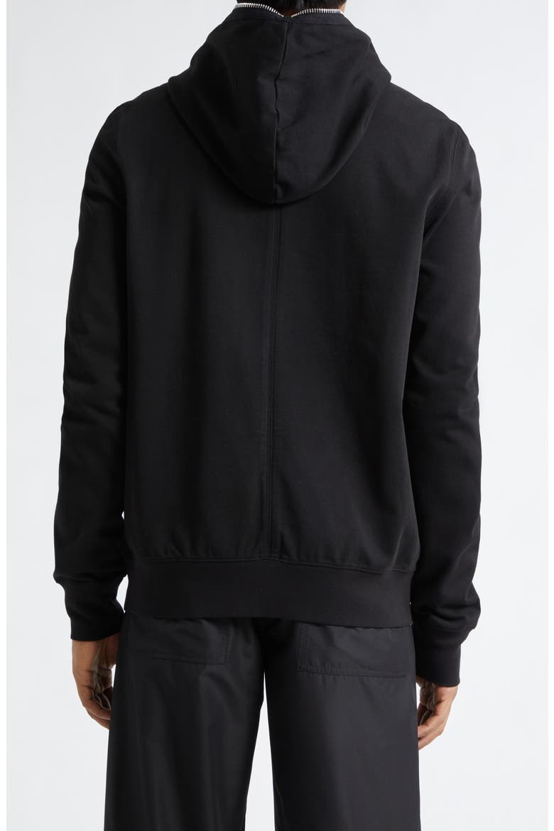 Cotton Zip Hoodie, Alternate, color, BLACK