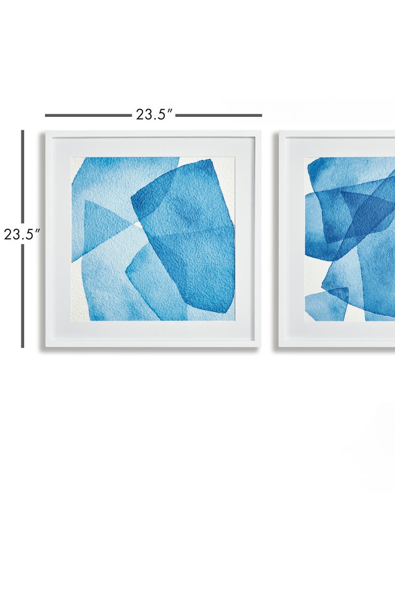 Abstract Watercolor Prints Set of 2, Alternate, color, Blue