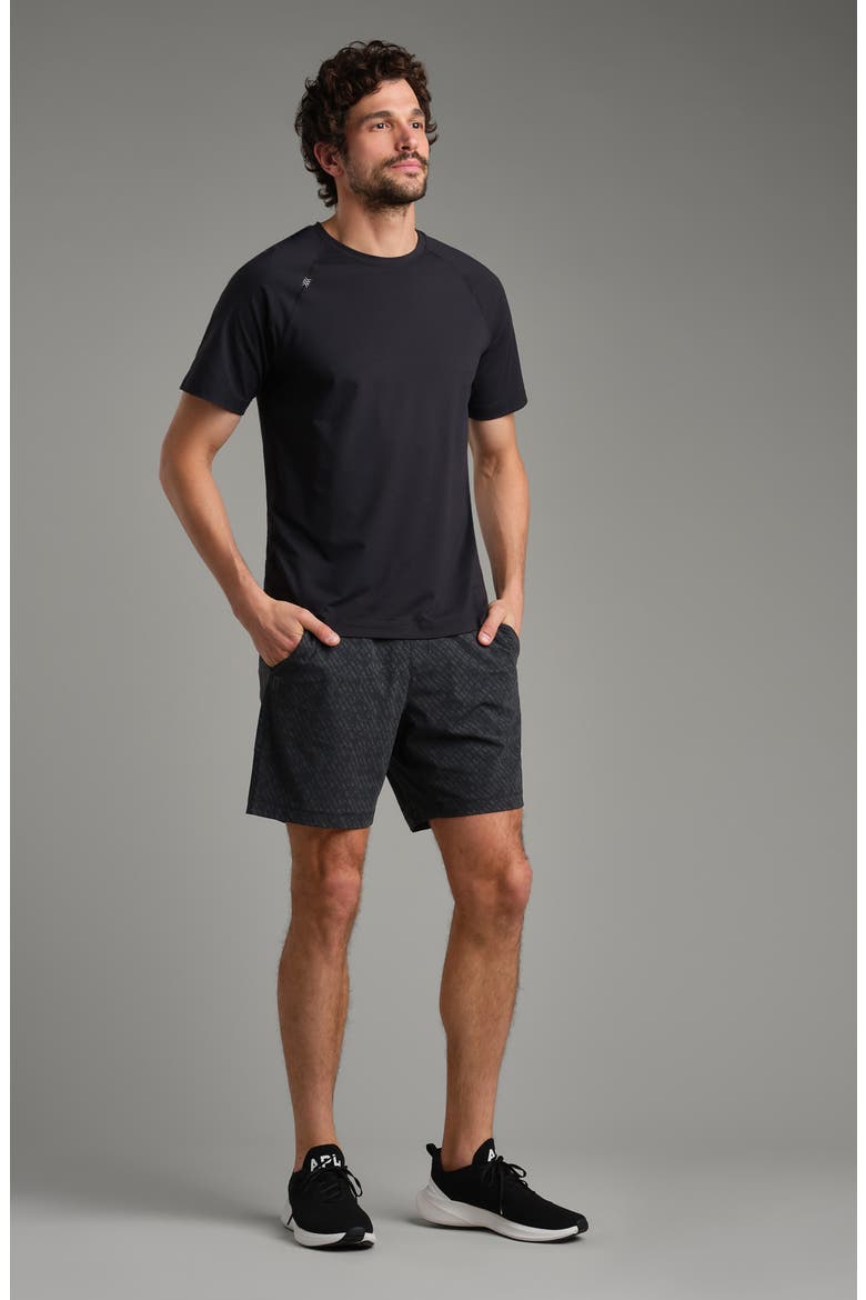 Pursuit 7-Inch Unlined Training Shorts, Alternate, color, BLACK/ ASPHALT TEXTURE