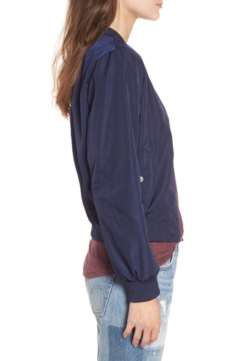 BB Dakota Cayleigh Bomber Jacket, Alternate, color, NAVY