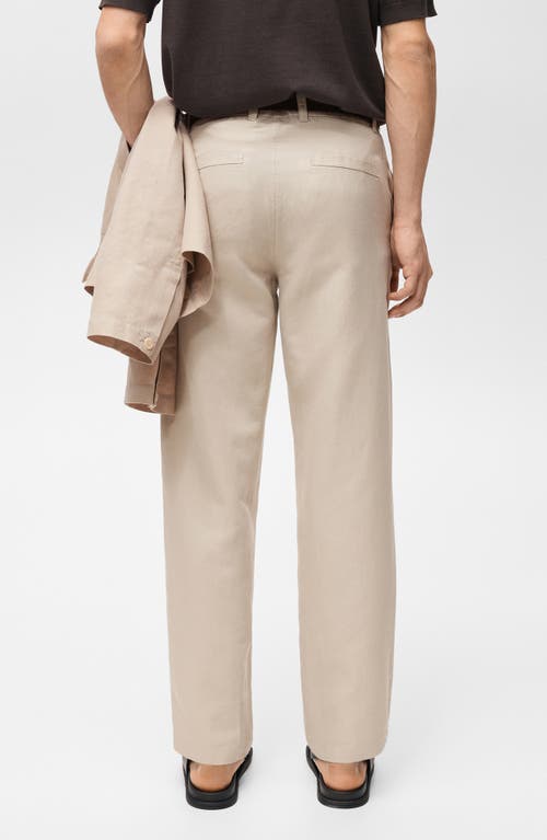 Mango Men's Regular-fit Linen Pants In Neutral