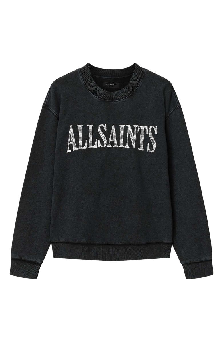 AllSaints Dash Embroidered Sweatshirt, Alternate, color, 