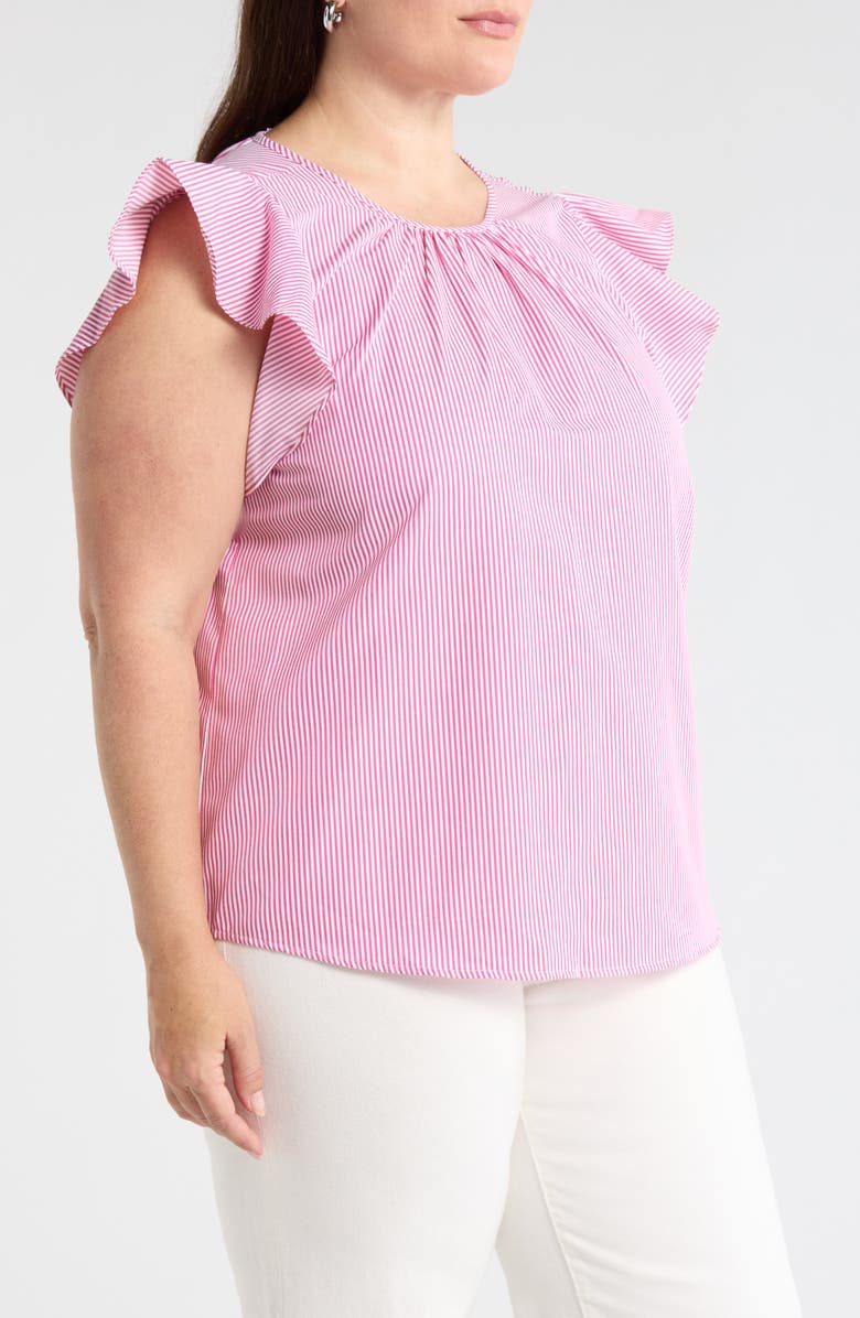 SUGARLIPS Hermas Stripe Ruffle Top, Alternate, color, Fuchsia