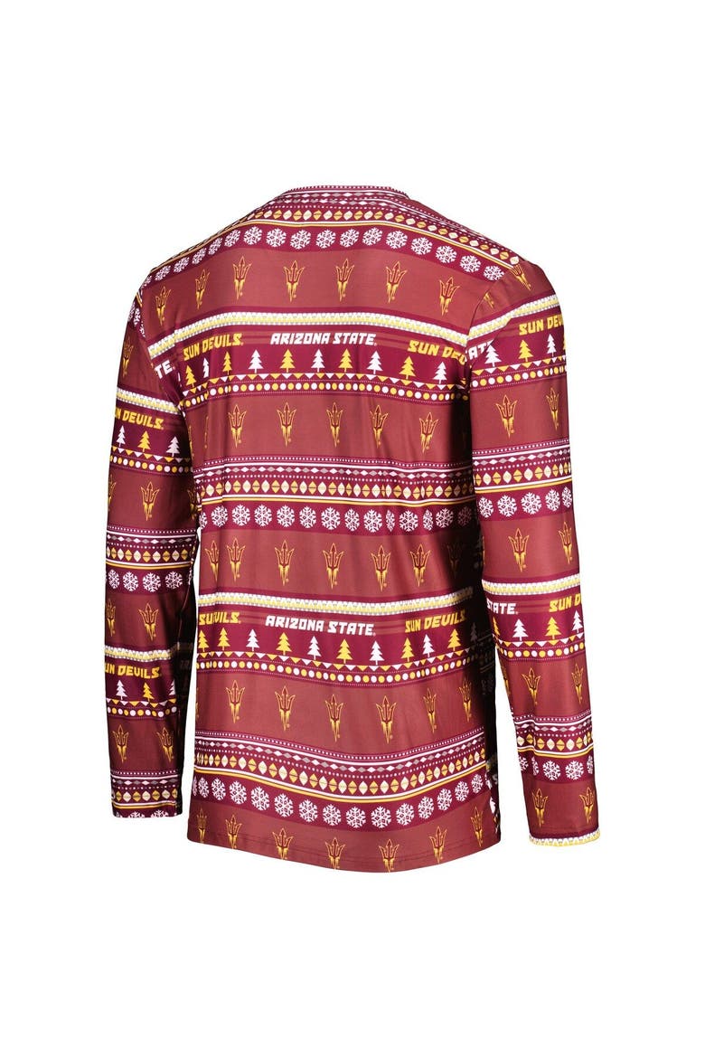 Men's Concepts Sport Maroon Arizona State Sun Devils Swivel Long Sleeve T-Shirt & Pants Sleep Set, Alternate, color, Maroon