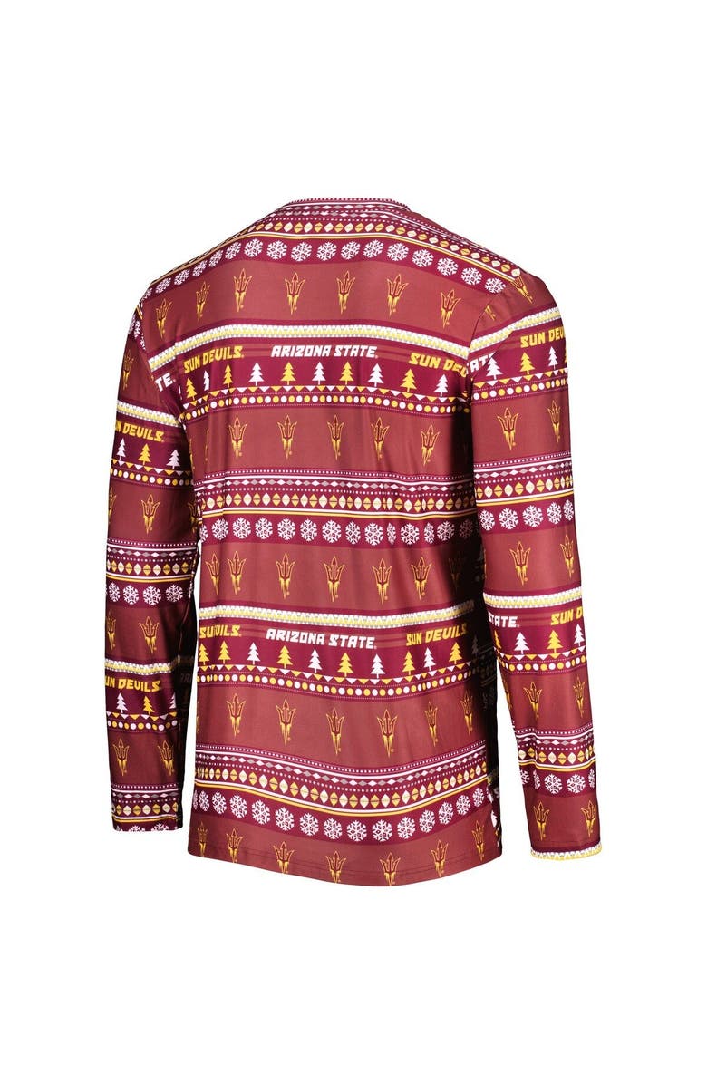 CONCEPTS SPORT Men's Concepts Sport Maroon Arizona State Sun Devils Swivel Long Sleeve T-Shirt & Pants Sleep Set, Alternate, color, Maroon