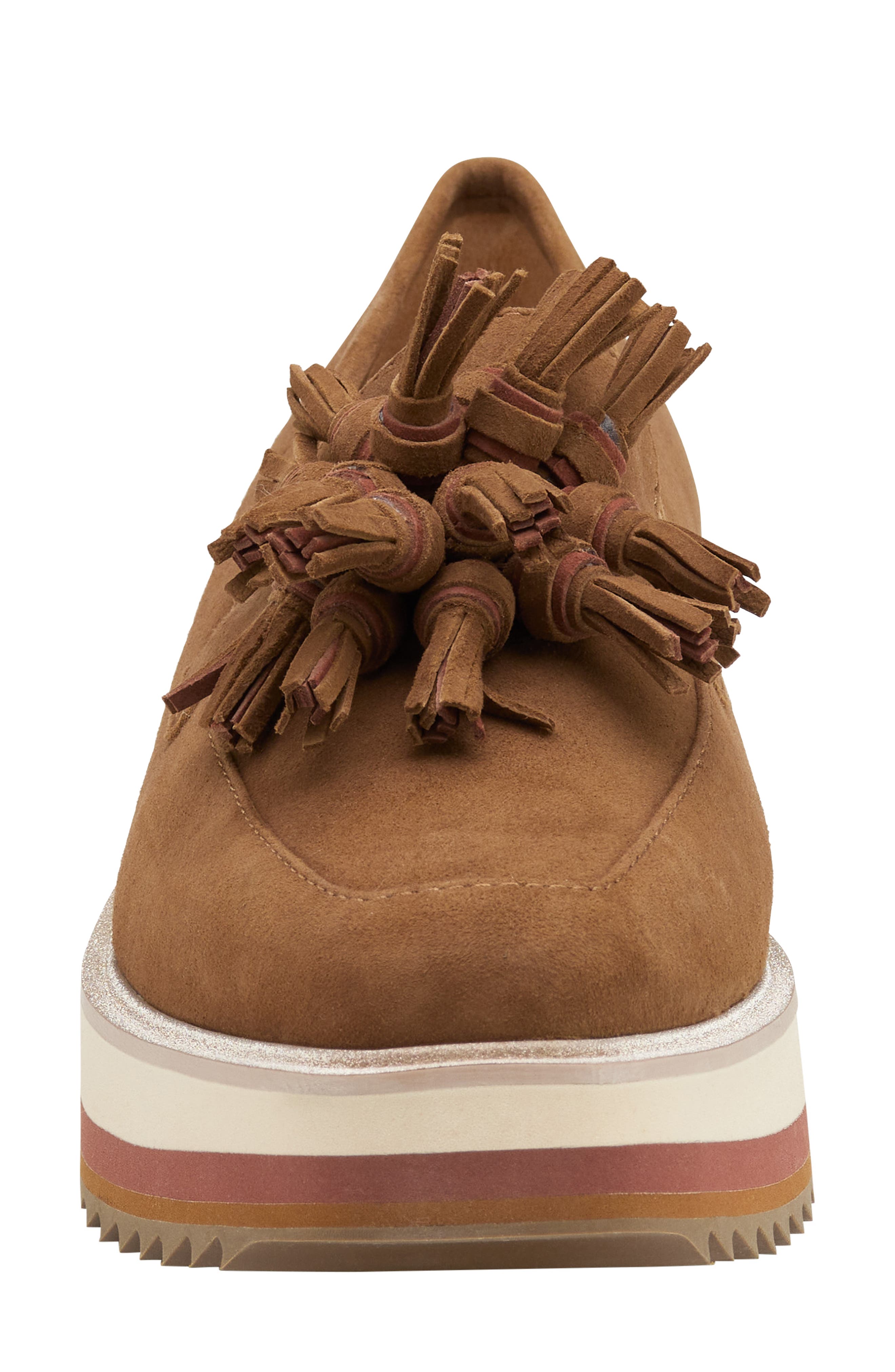 Gracelyn Tassel Loafer, Alternate, color, WHISKEY SUEDE