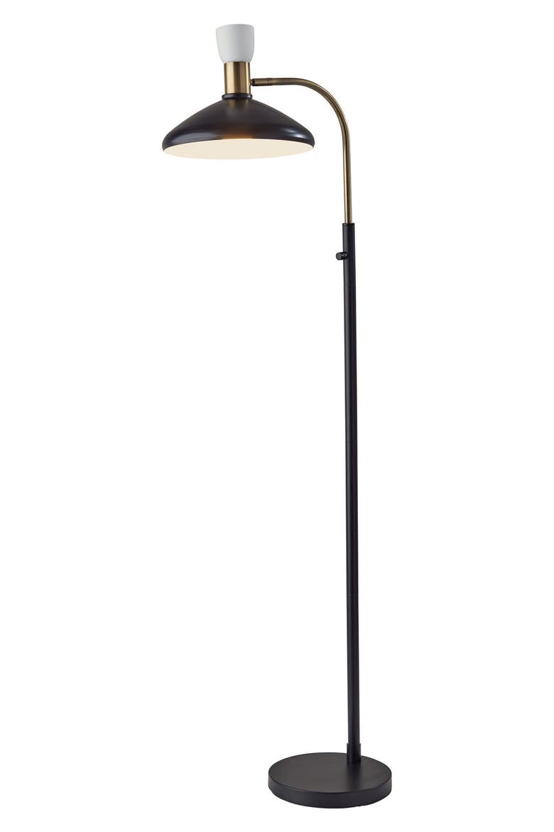 Patrick Floor Lamp, Main, color, BLACK W/ BRASS ACCENTS