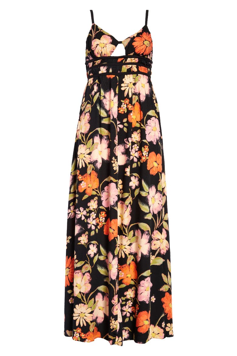 Wisteria Floral Sleeveless Maxi Dress, Alternate, color, DARK COMBO