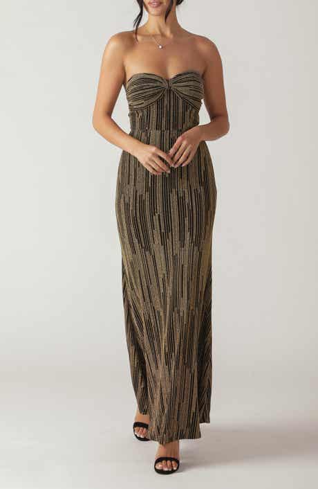 Metallic Lurex Maxi Dress