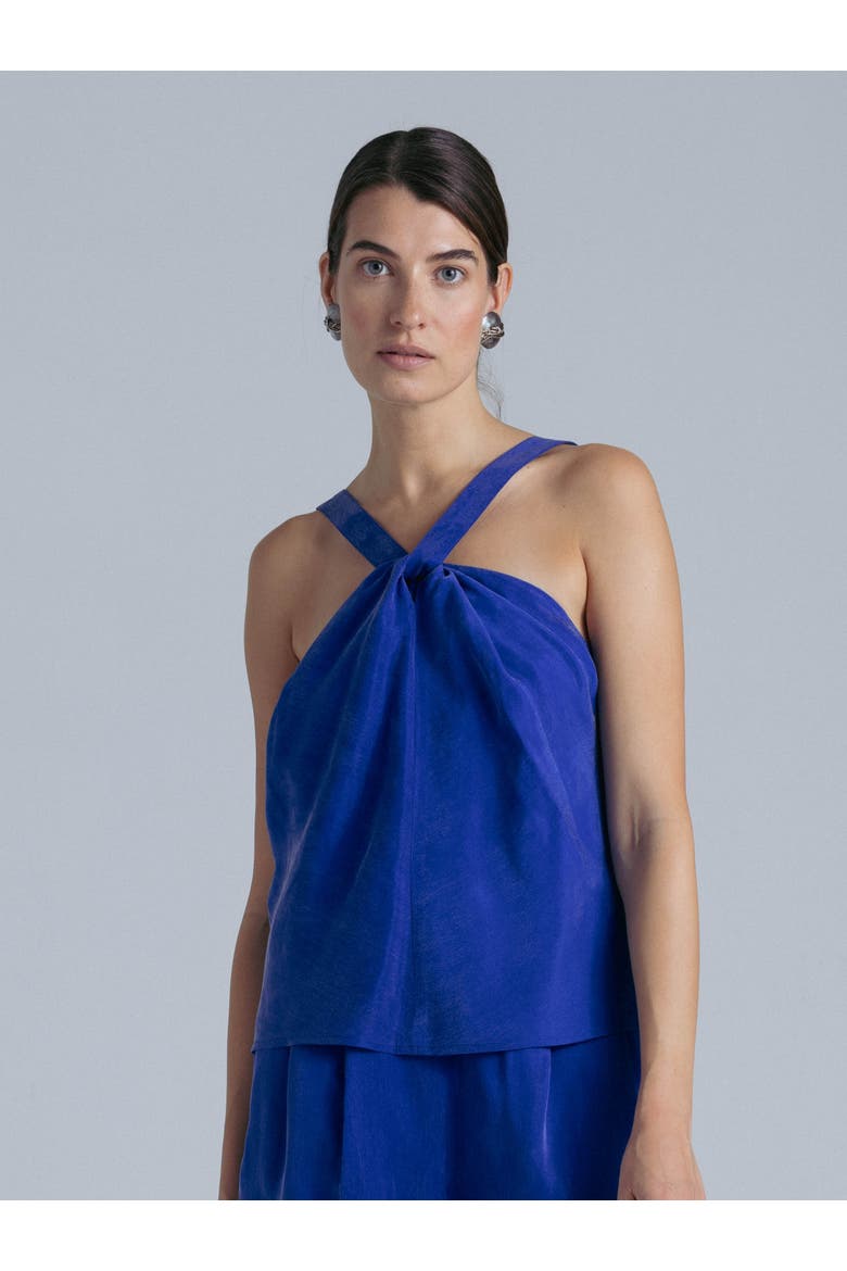 Cupro Top, Main, color, Blue