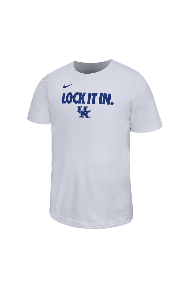 Youth Nike White Kentucky Wildcats 2026 On-Court Bench Legend Dri-FIT T-Shirt, Main, color, White