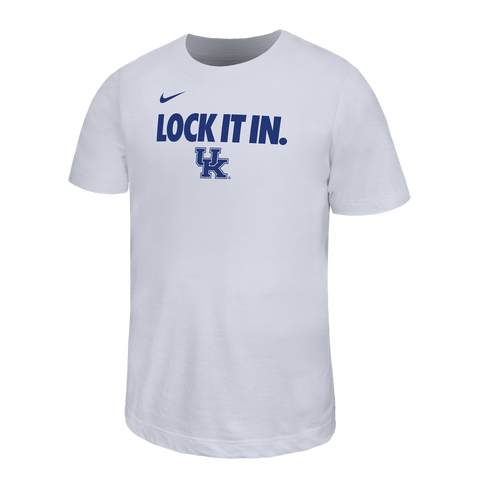 Youth Nike White Kentucky Wildcats 2026 On-Court Bench Legend Dri-FIT T-Shirt