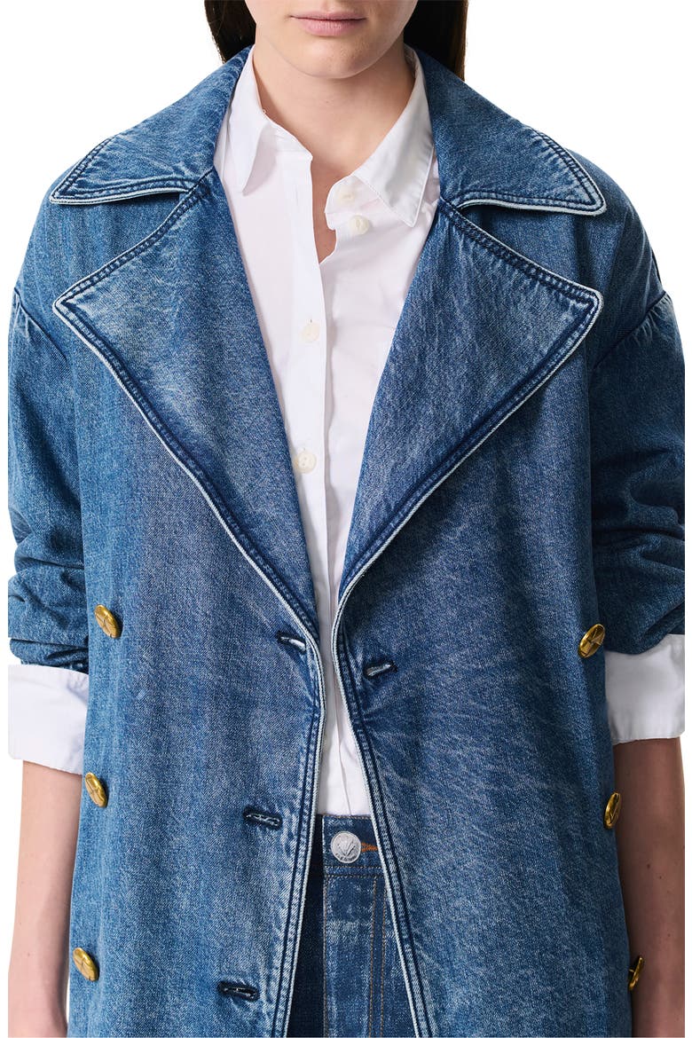 Alora Featherweight Denim Trench Coat, Alternate, color, BEEKMAN