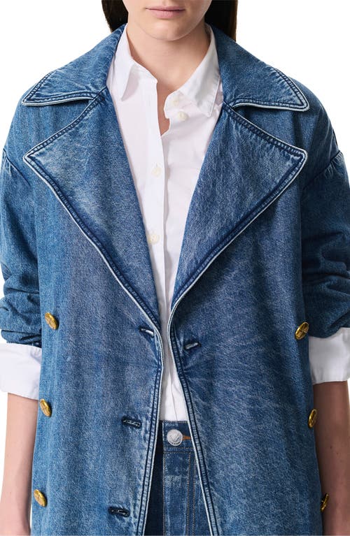 Rag & Bone Blue Featherweight Alora Denim Trench Coat