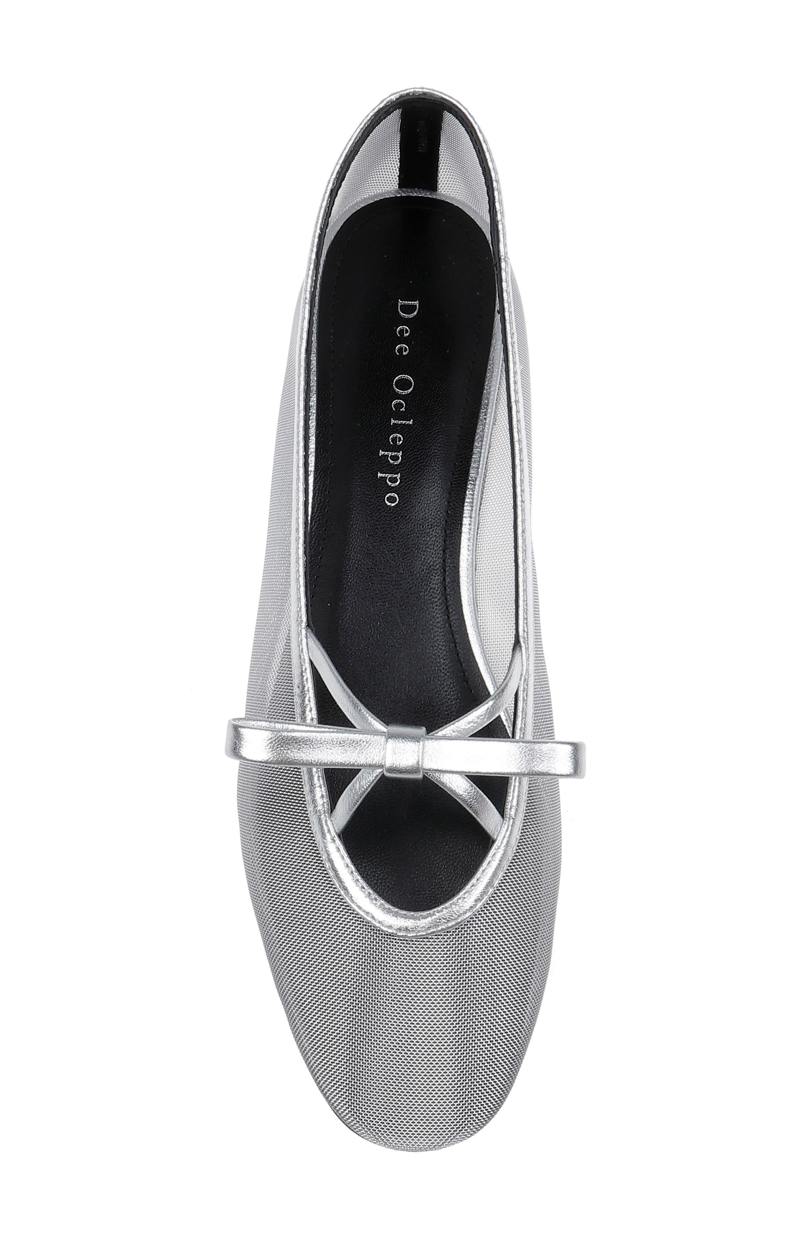 Dee Ocleppo Dixon Mary Jane Ballet Flat, Alternate, color, Silver Metallic