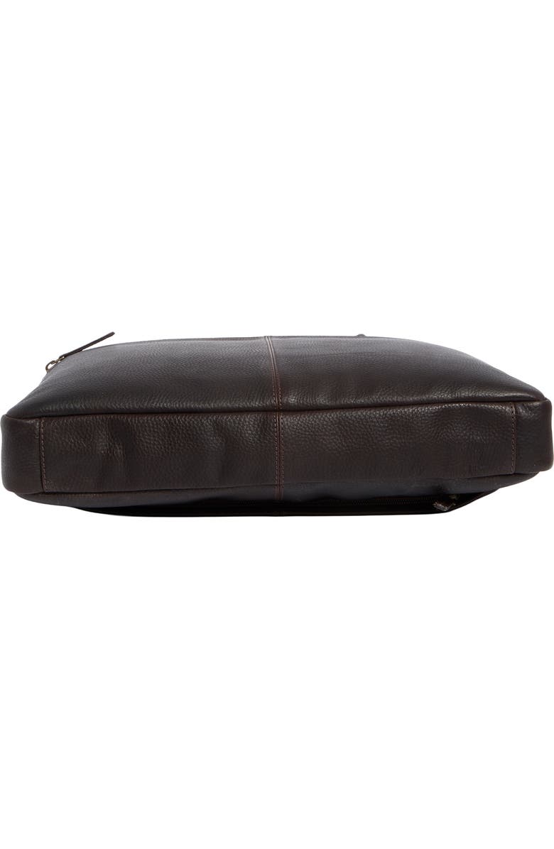Johnston & Murphy Pebbled Leather Briefcase, Alternate, color, Dark Brown
