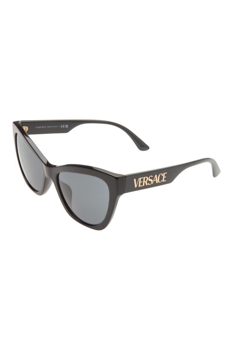 56mm Cat Eye Sunglasses, Alternate, color, DARK GREY