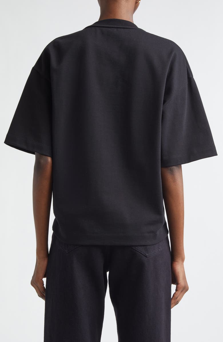 Saint Laurent Cotton Jersey T-Shirt, Alternate, color, Noir