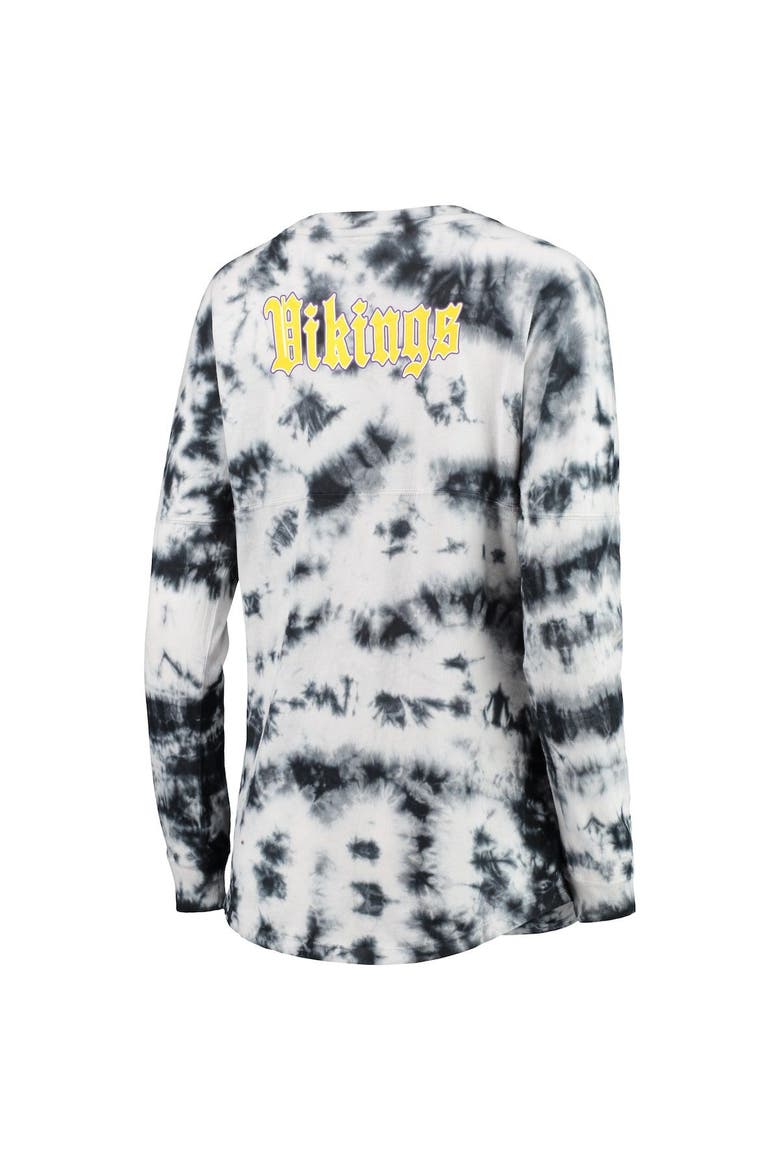 Women's New Era Black Minnesota Vikings Tie-Dye Long Sleeve T-Shirt, Alternate, color, Black