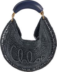 Chloé Summer Banana Crochet Raffia Hobo Bag