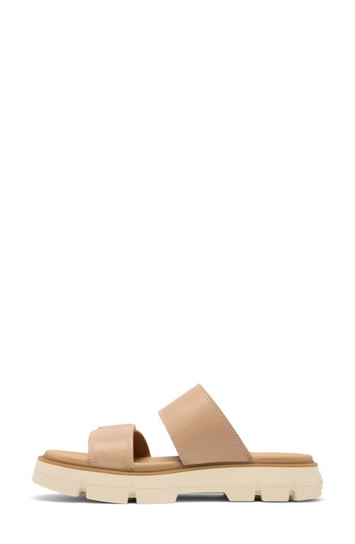 Sorel Rein Cb Platform Slide Sandal In Honest Beige/bleached Ceramic