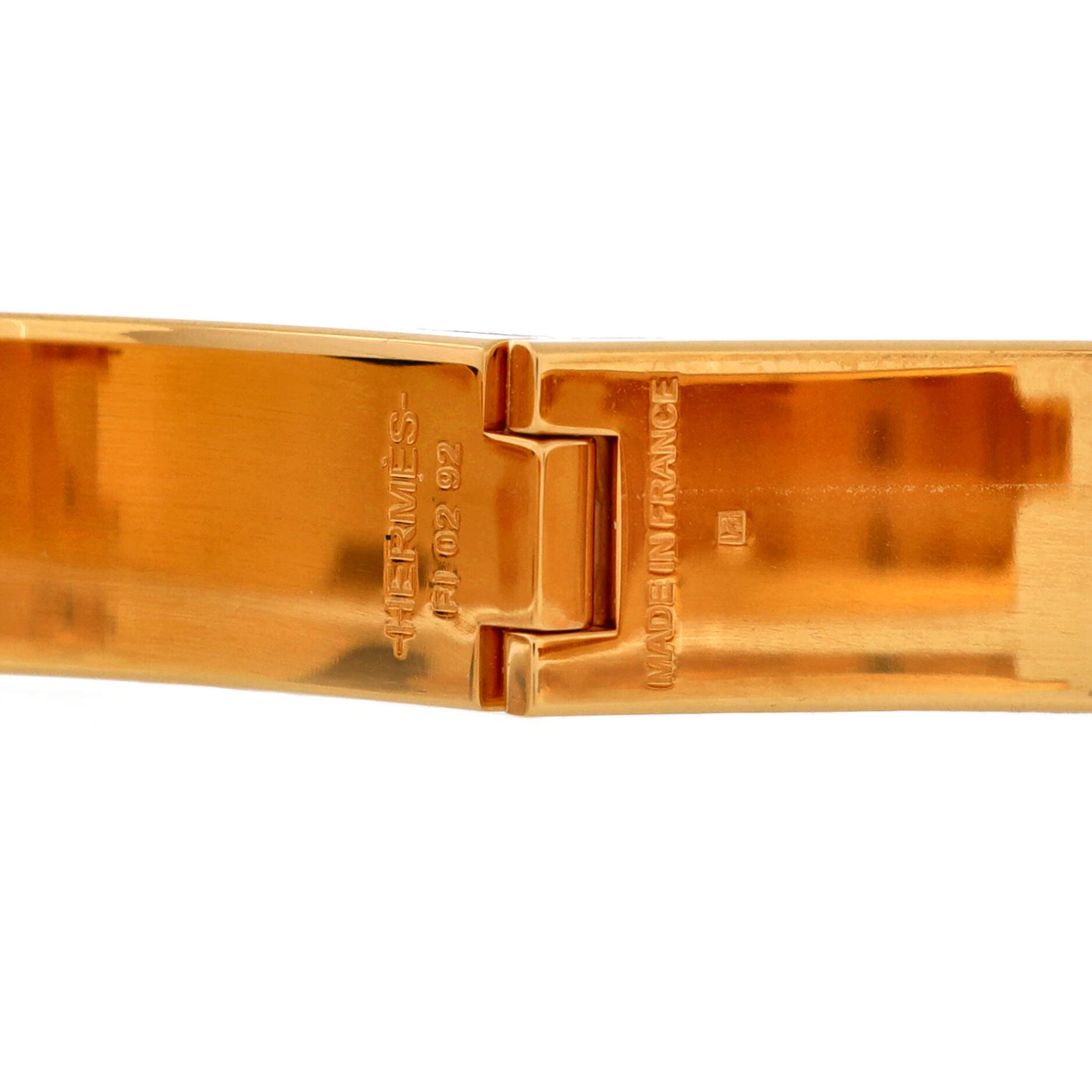 Pre-Owned Hermes Clic H Bracelet Enamel Narrow, Alternate, color, Blue