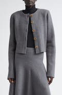 Brandon Maxwell The Ryder Virgin Wool Crop Jacket