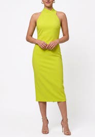 RACHEL Rachel Roy Harland Crossover Halter Midi Dress