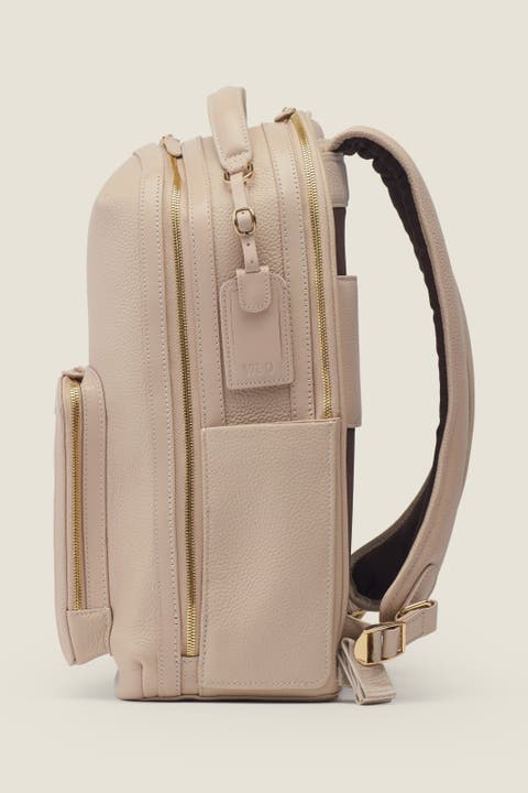 Pilot Organized Expandable Leather Travel Backpack