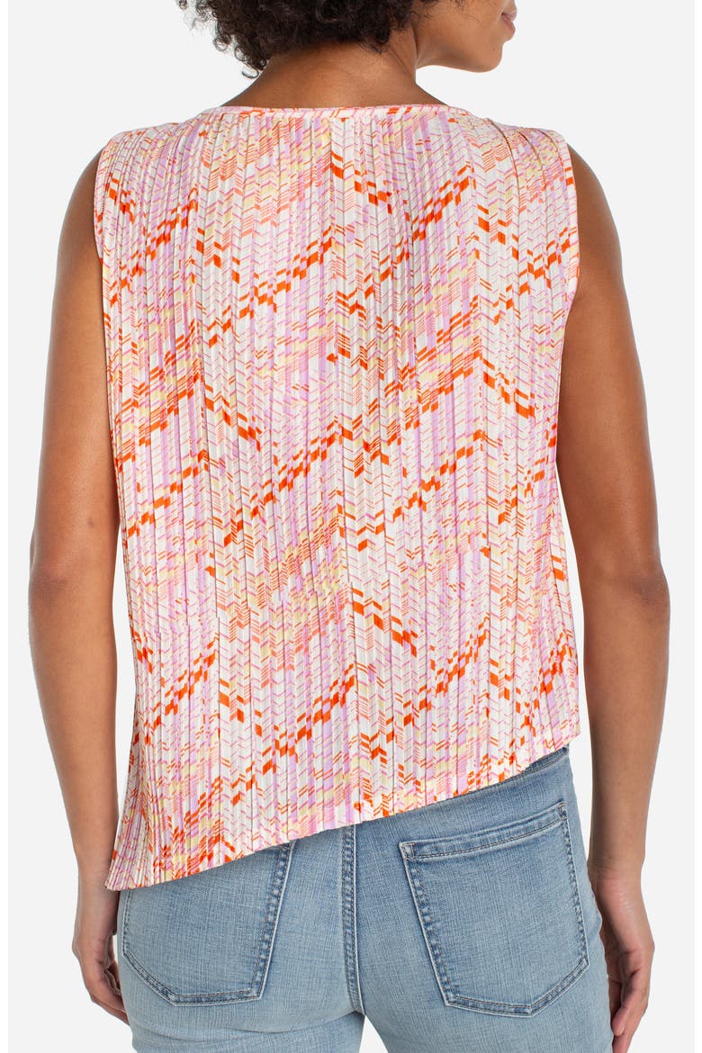 Pleated Asymmetric Sleeveless Top, Alternate, color, CREAM PINK