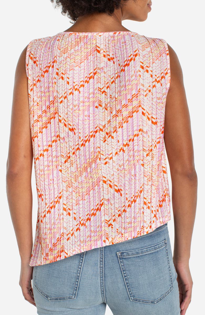 Liverpool Los Angeles Pleated Asymmetric Sleeveless Top, Alternate, color, Cream Pink