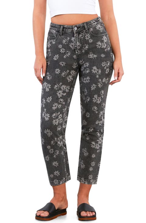 High Waist Slim Straight Leg Jeans