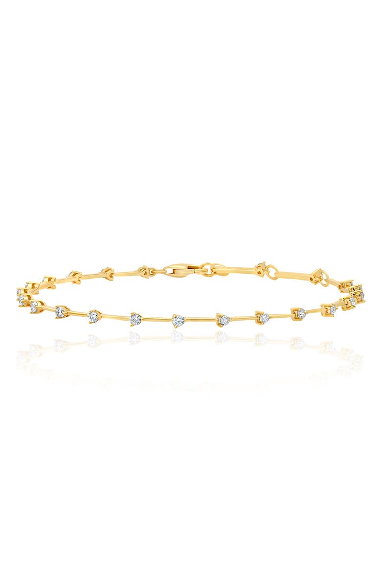 Crislu Cubic Zirconia Station Bracelet, Main, color, 