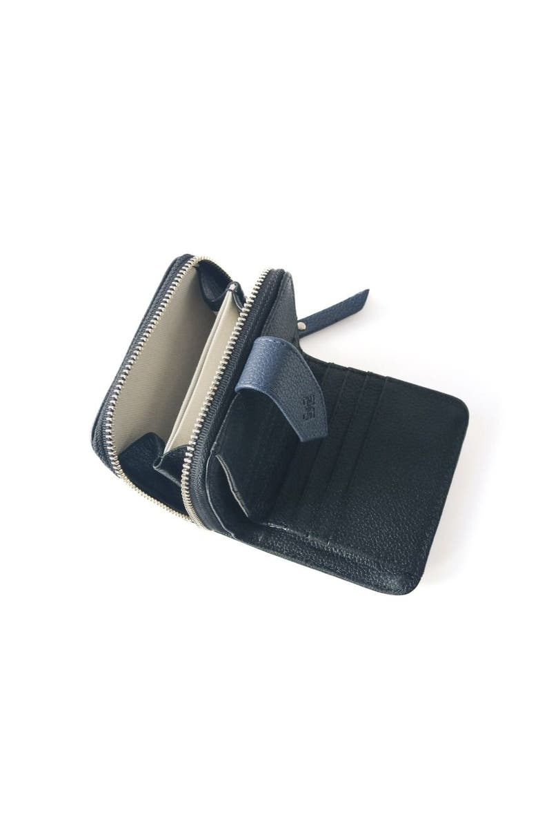 Tin Marin Camila Small Leather Wallet, Alternate, color, Black