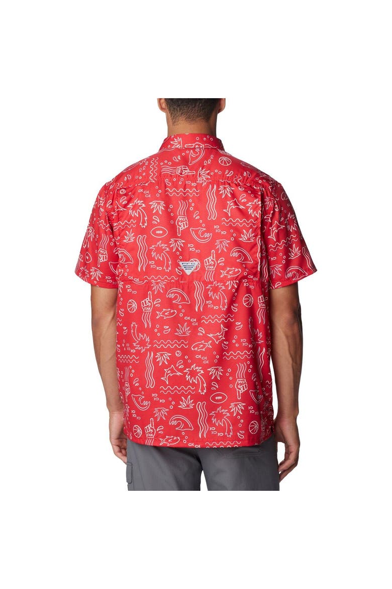 Men's Columbia Scarlet Ohio State Buckeyes Super Slack Tide Omni-Wick Button-Up Shirt, Alternate, color, Scarlet