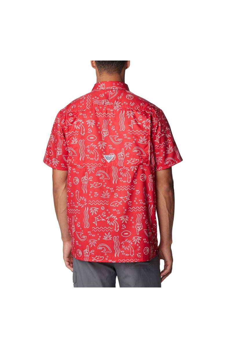 Columbia Men's Columbia Scarlet Ohio State Buckeyes Super Slack Tide Omni-Wick Button-Up Shirt, Alternate, color, Scarlet