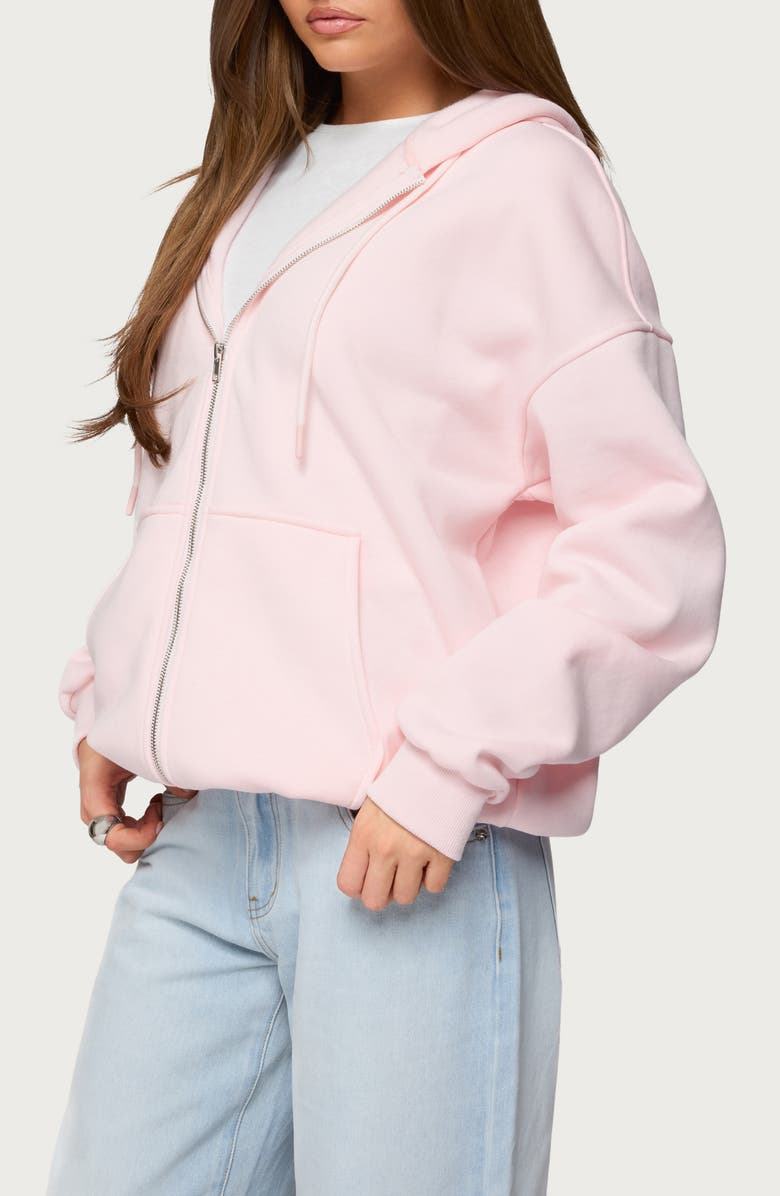 EDIKTED Rocia Oversize Front Zip Hoodie, Alternate, color, 