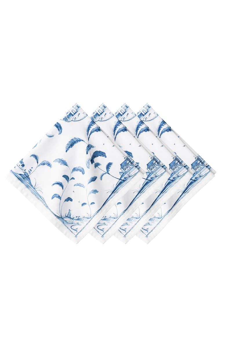Juliska Country Estate Set of 4 Napkins, Main, color, Delft Blue