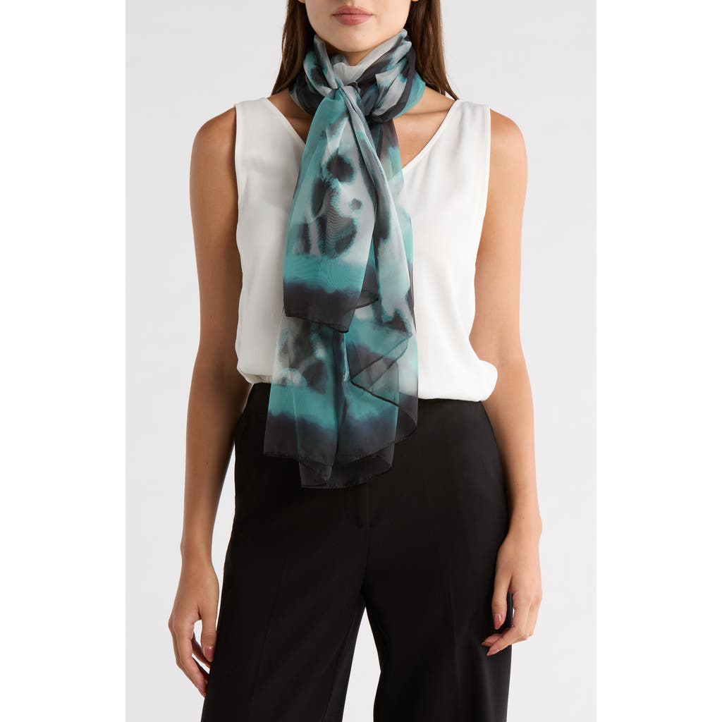 Nine West Chiffon Scarf In Blue