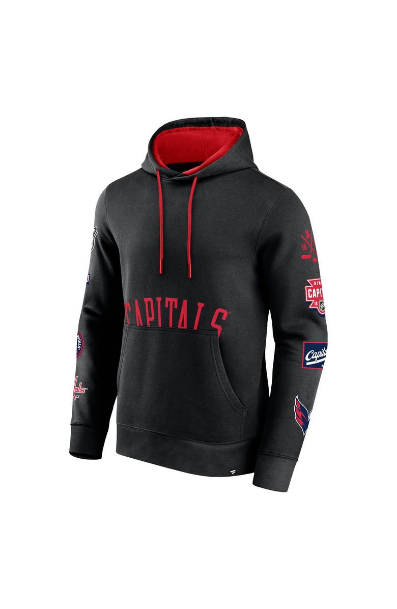 FANATICS Men's Fanatics Branded Black Washington Capitals Wild Winner Fleece Pullover Hoodie, Alternate, color, Black