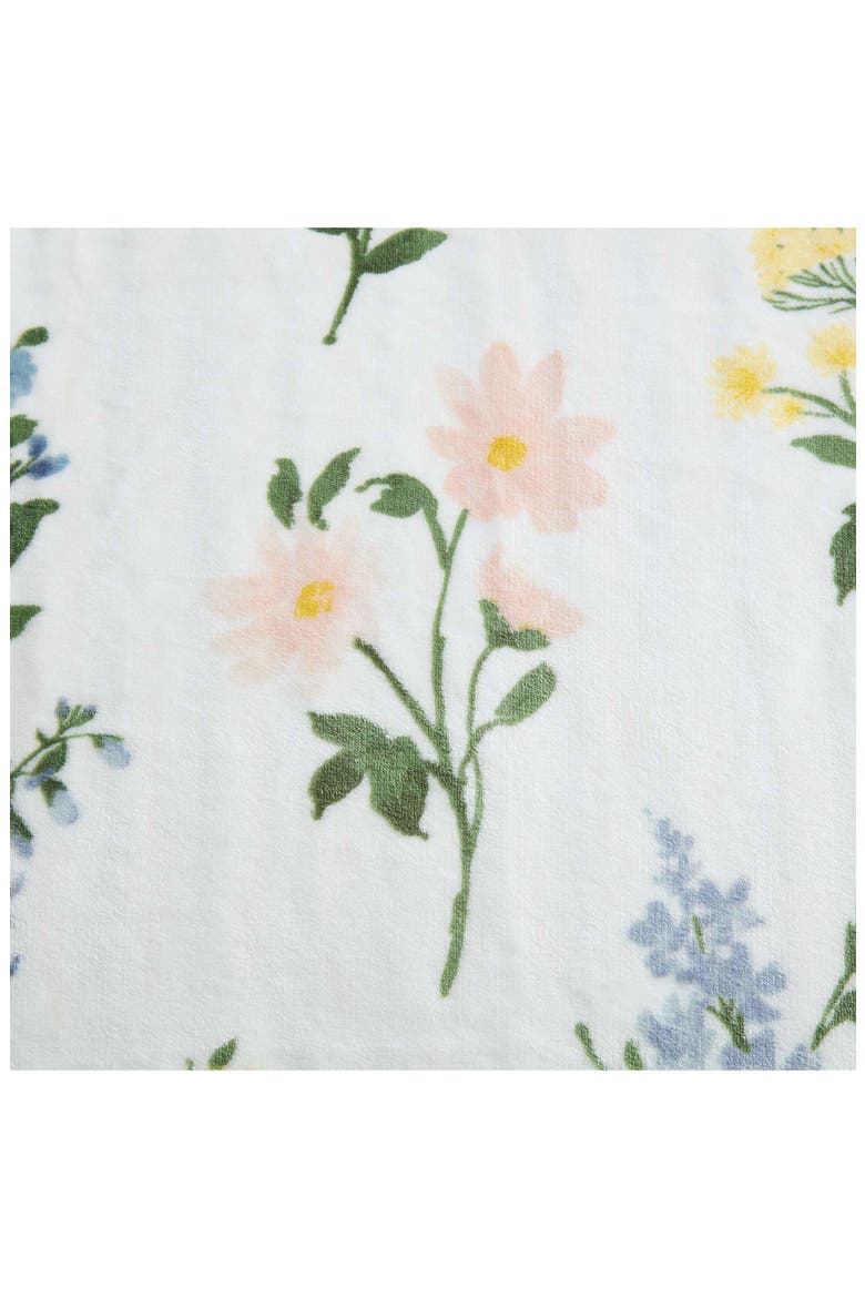 Josephine Reversible Floral Plush Throw, Alternate, color, WHITE/ PEARL PEACH/ GREEN