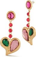 CHLOE AND MADISON Heart Drop Earrings