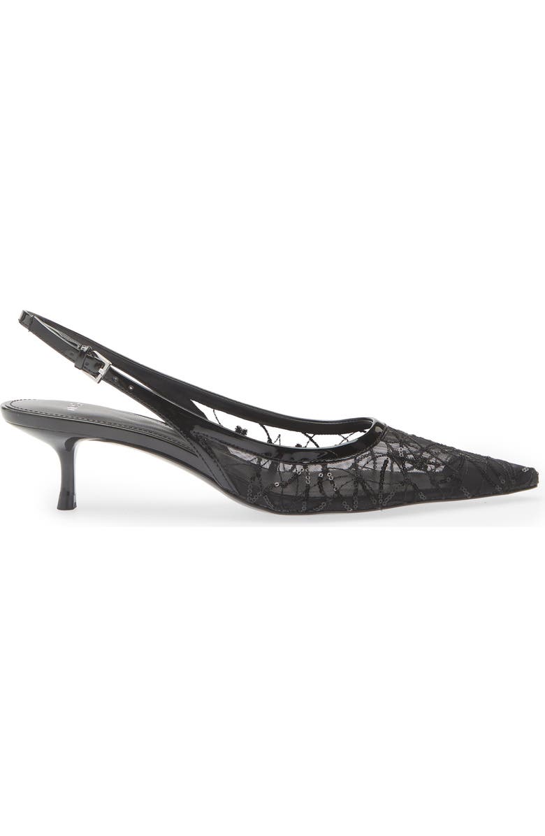 MANGO Lorio Slingback Kitten Heel Pump, Alternate, color, Black
