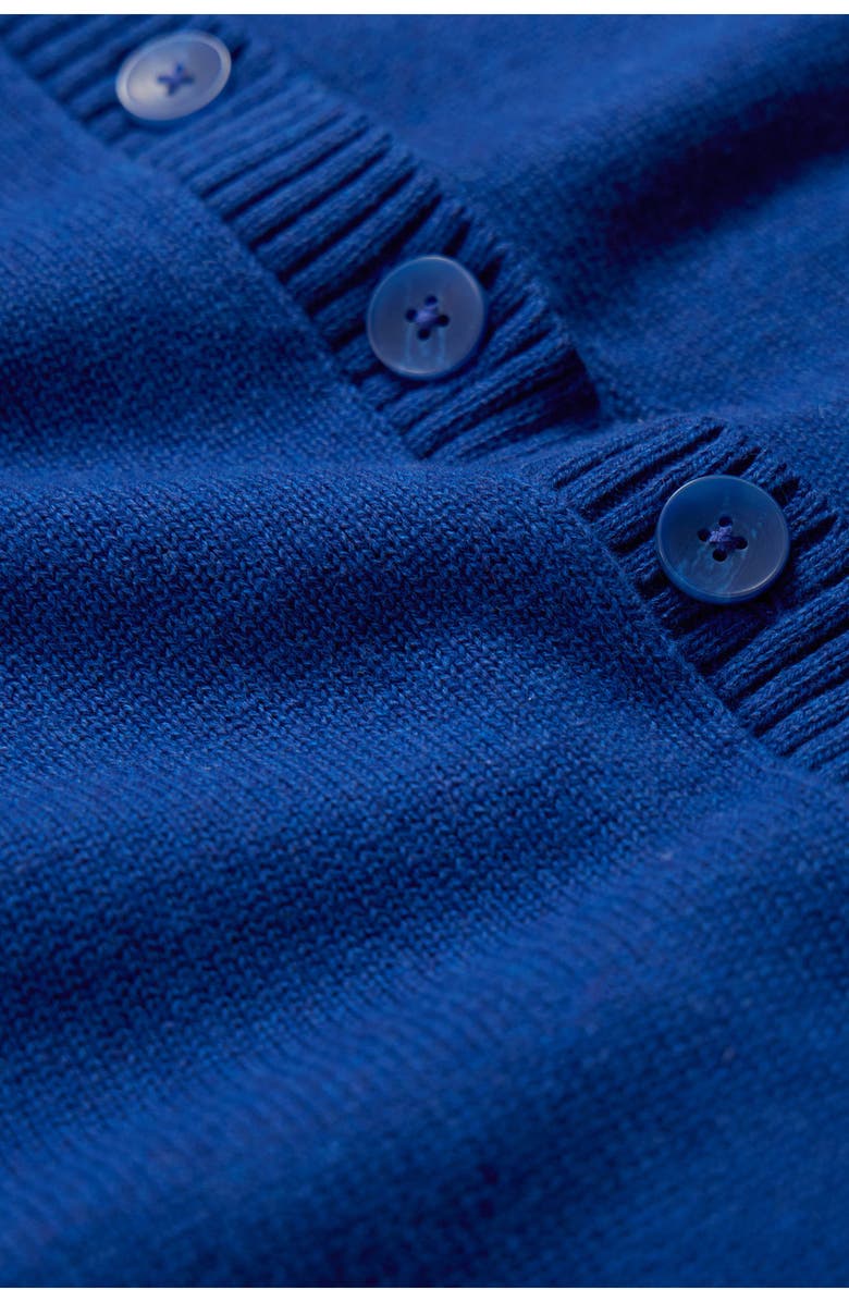 Seasalt Cornwall Gillan Creek Short Sleeve Organic Cotton Cardigan, Alternate, color, Knit Melange Bright Marine