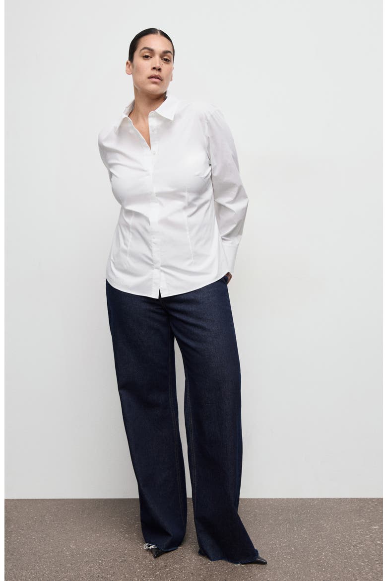 Slim Fit Poplin Shirt, Alternate, color, WHITE