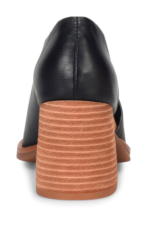 Korks Kayla Block Heel Asymmetric Pump In Black