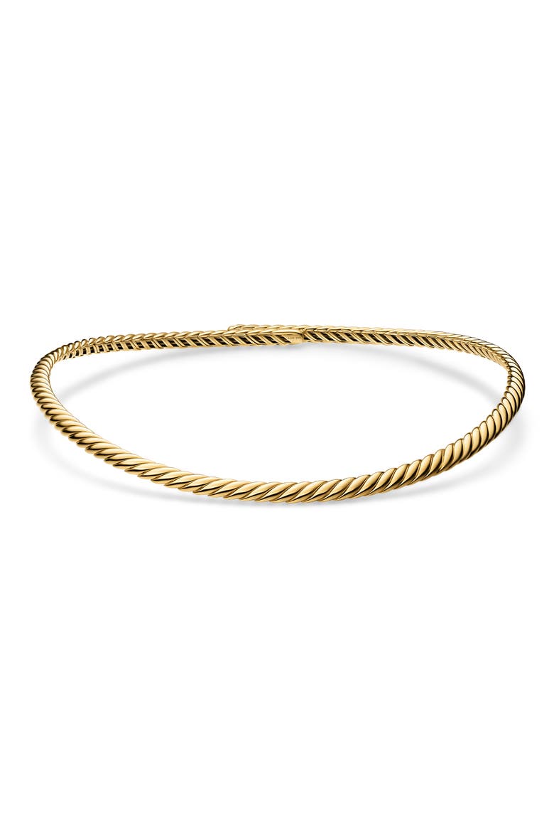 Sculpted Cable Flex Necklace in 18K Yellow Gold or Sterling Silver, 5mm, Main, color, GOLD