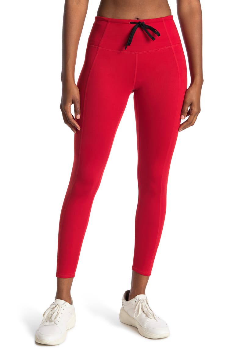High Waist Daily Interval Run 7/8 Leggings, Main, color, RED COUTURE