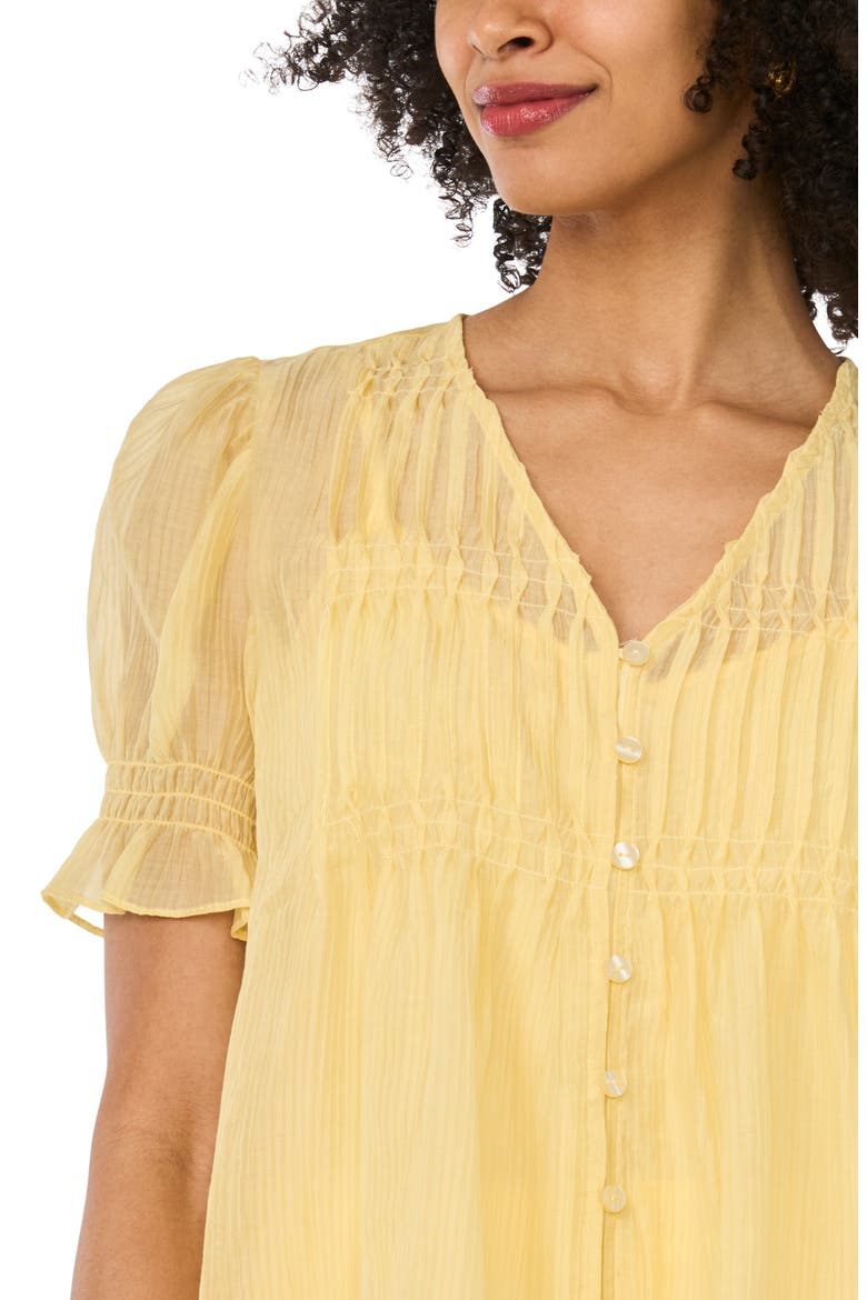 Pintuck Chiffon Top, Alternate, color, WILD DAISY