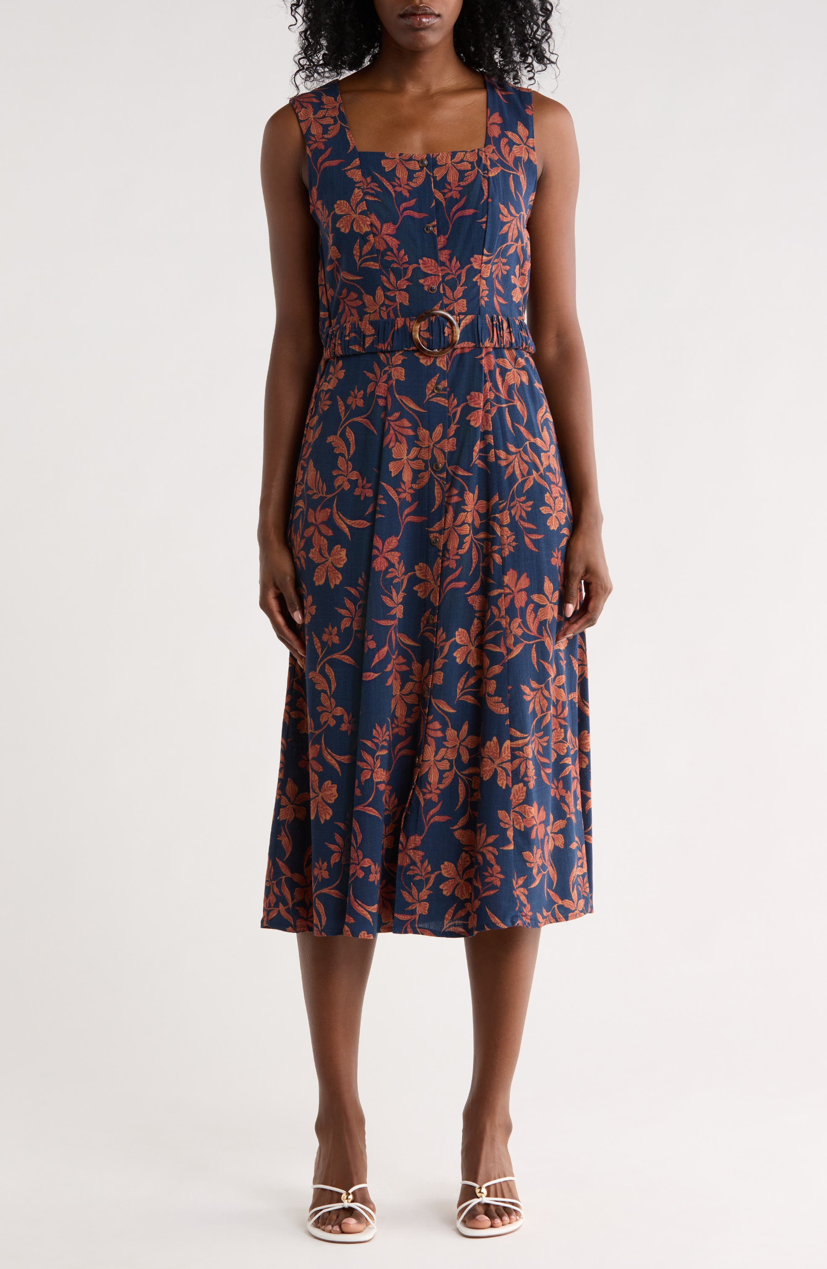 Square Neck Midi Dress